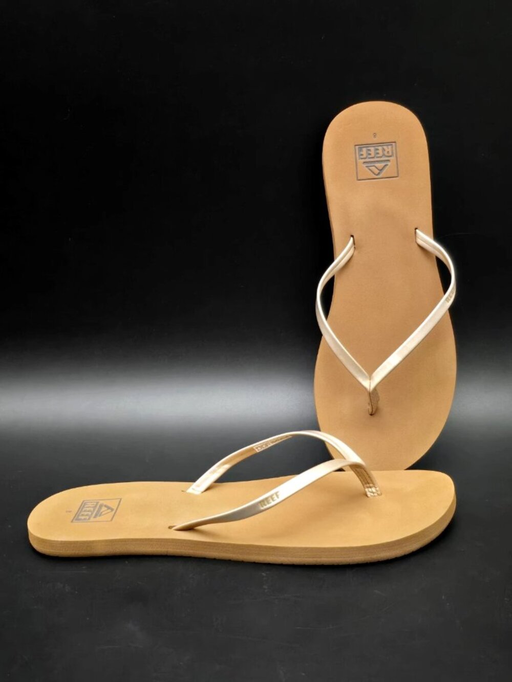 Reef Bliss Nights Water-Friendly Tan/Champagne Sandals Women's Size 8